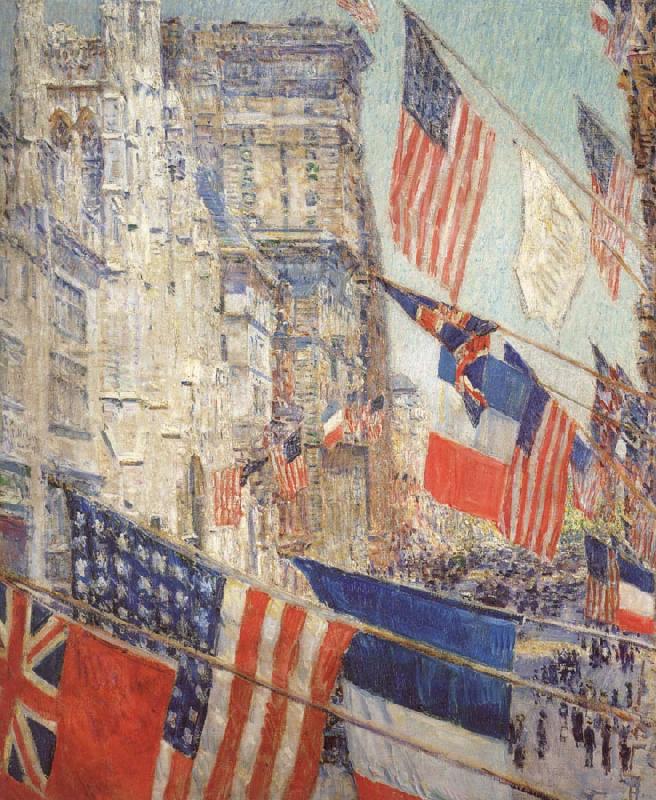 Childe Hassam Allies Day,May 1917 oil painting image